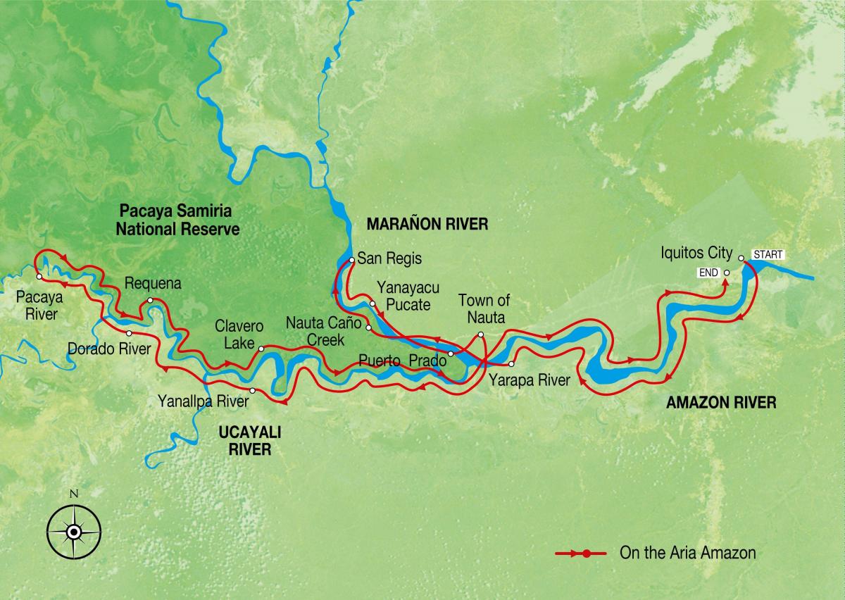 карта річка Амазонка Перу