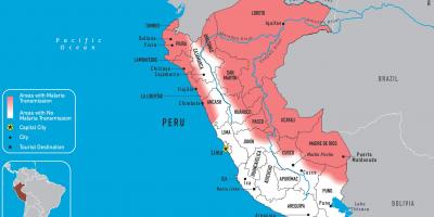 Карта Перу з малярією