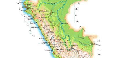 Карта фізична карта Перу