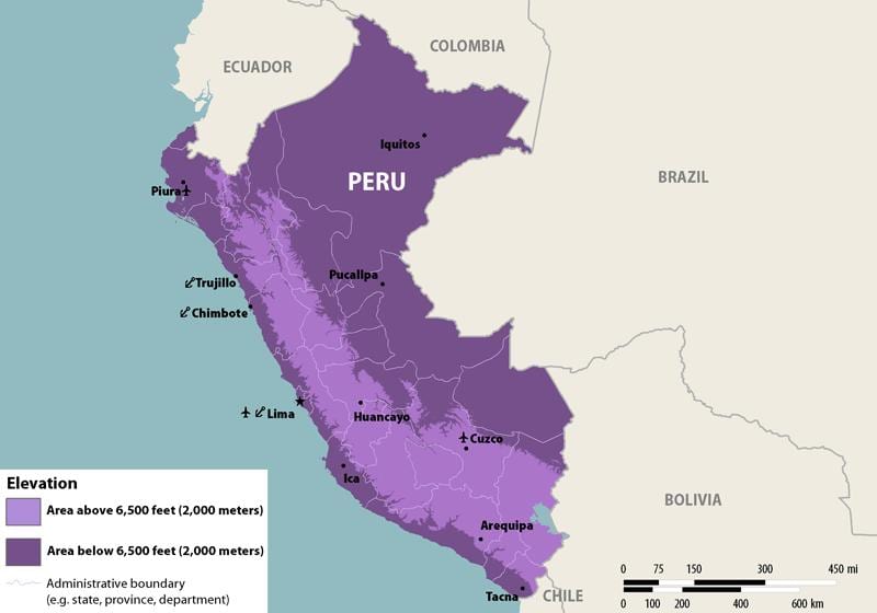 карта зіку Перу