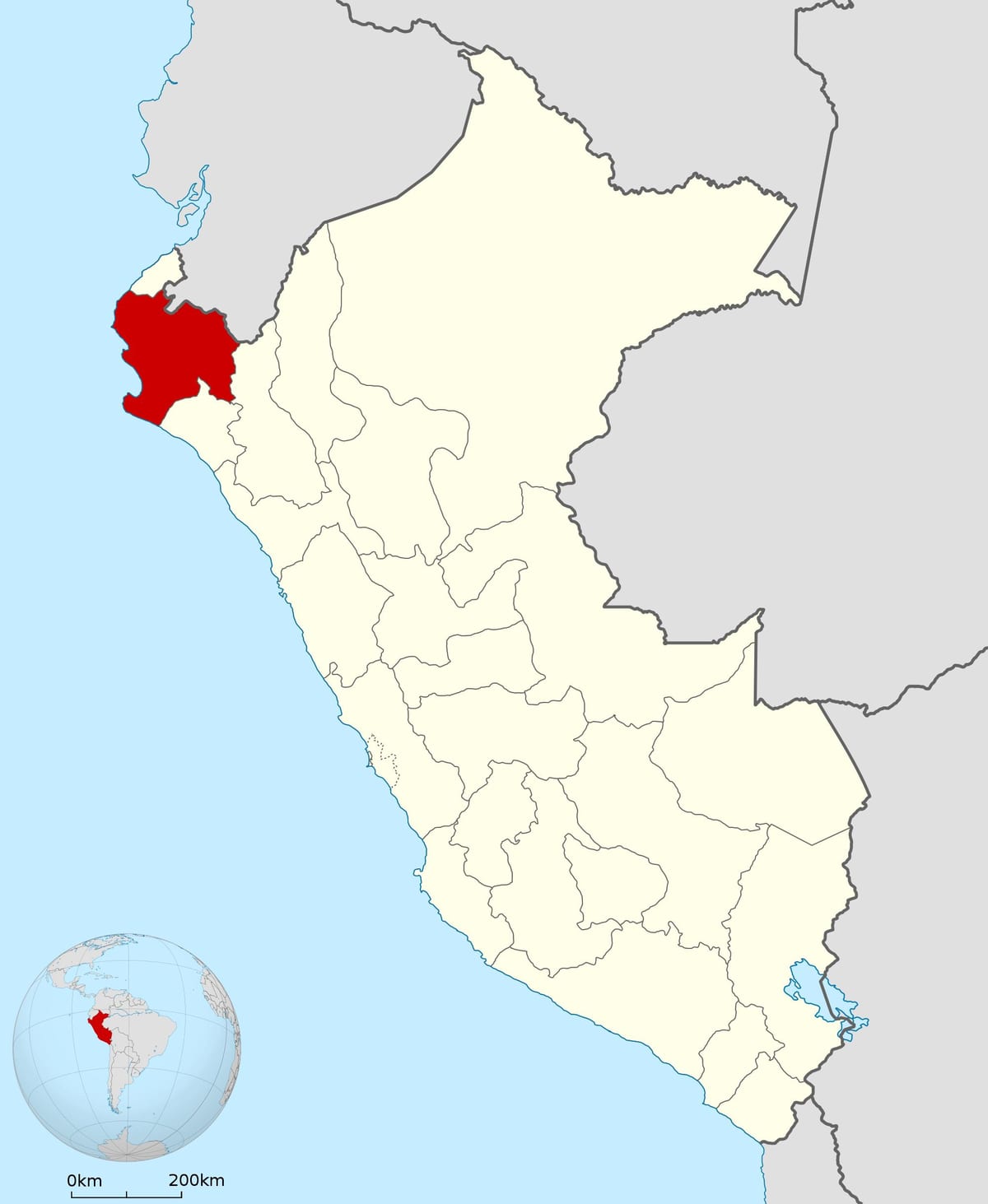 карта piura Перу