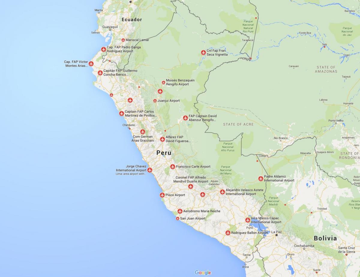 аеропорти Перу на карті