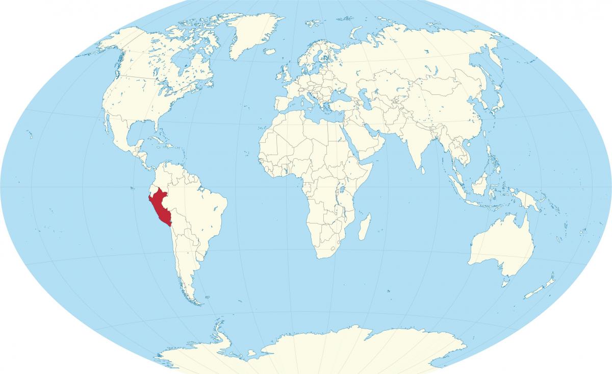 карта світу, показує Перу
