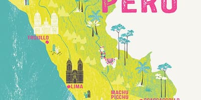 Карта Перу для дітей